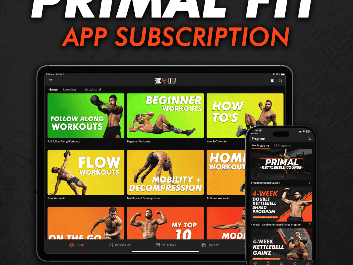 Primal Fit App – $19.99 Monthly Subscription | Eric Leija